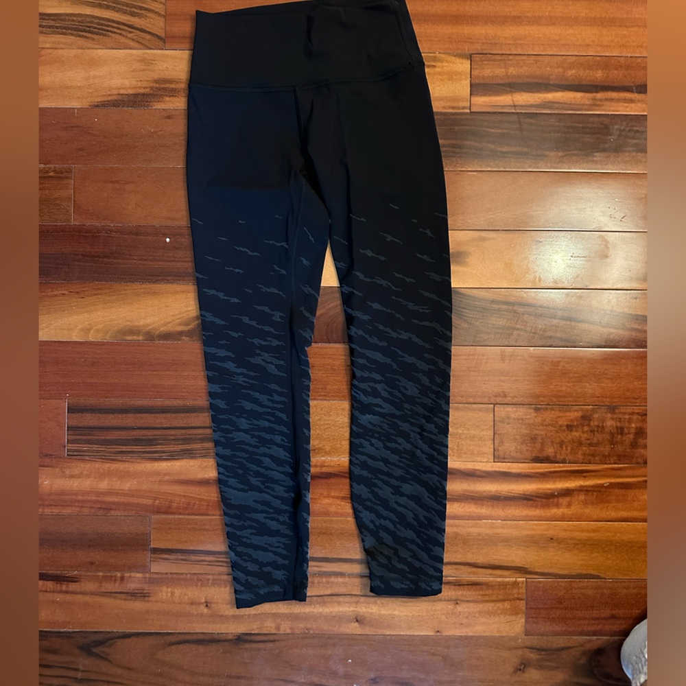 Black Patterned Leggings Lululemon